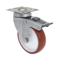 RUEDA RPU con placa giratoria y freno