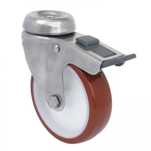 RUEDA RPU con pasante y freno