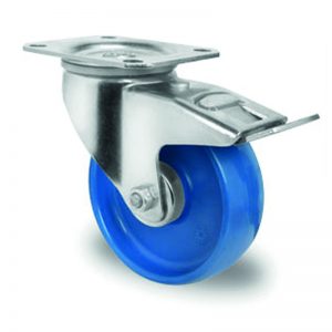 RUEDA NONO R1W AZUL con placa y freno